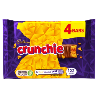 10 x Cadbury Crunchie Snacksize 4Pk 104Gm - Image 3