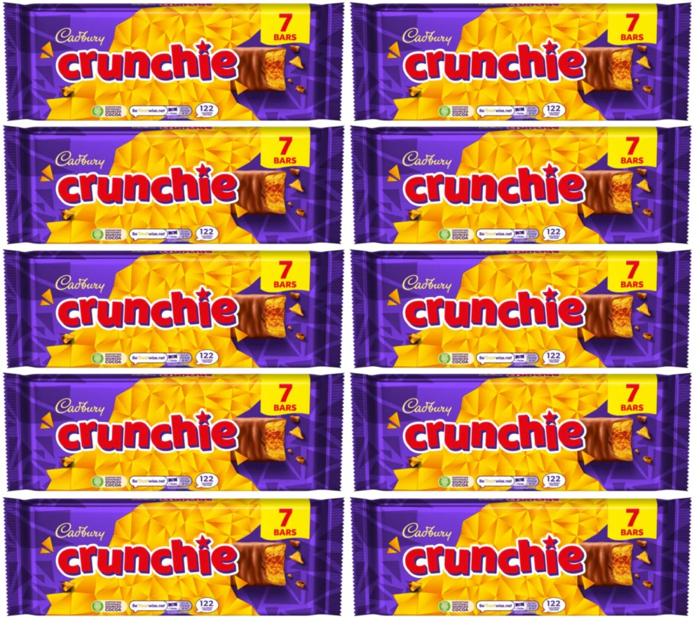 10 x Cadbury Crunchie Snacksize 7pk - 182.7GM