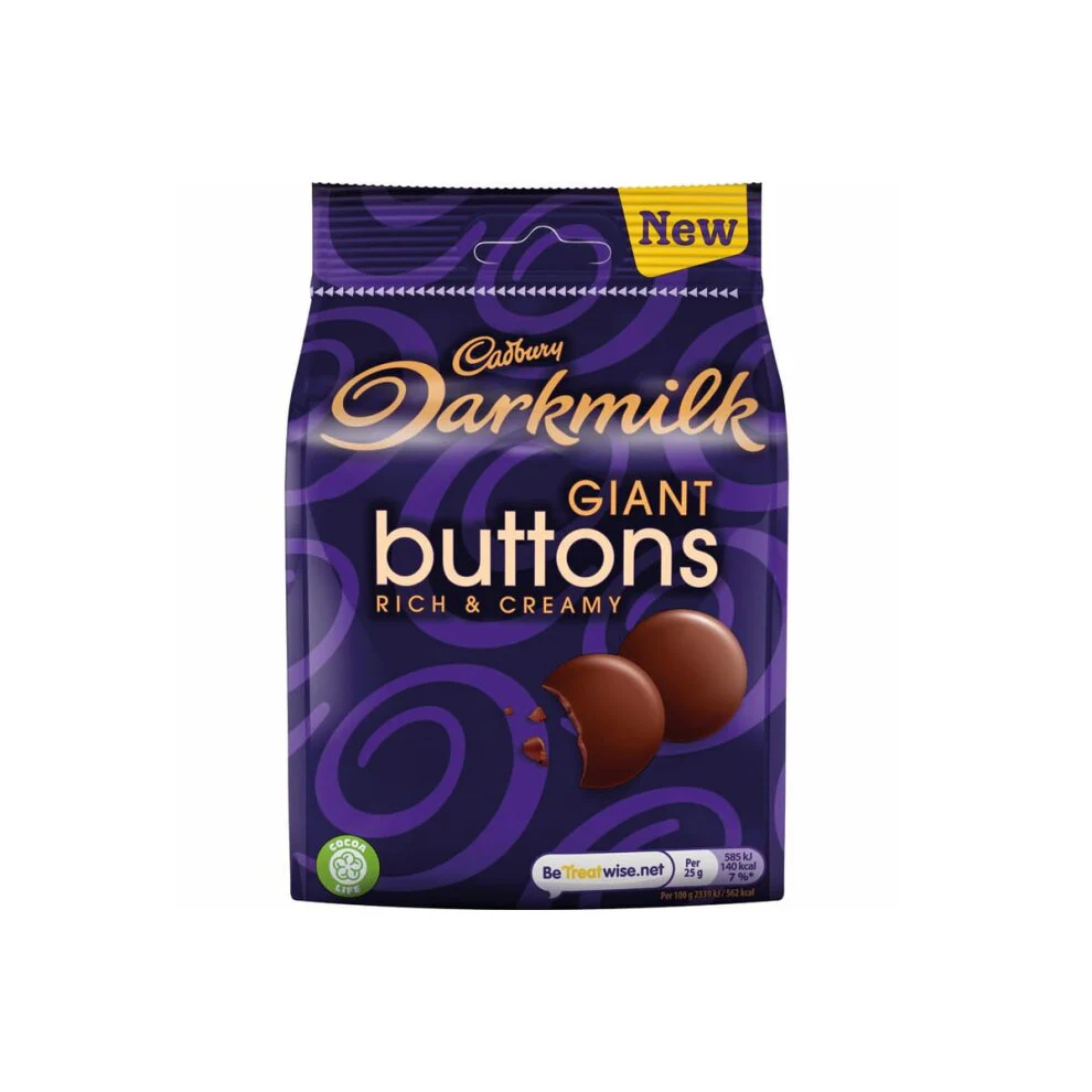 10 x Cadbury Darkmilk Buttons 105G - Image 3
