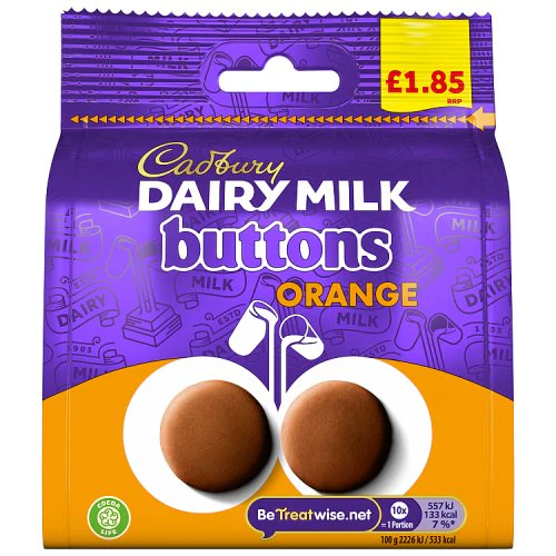 10 x Cadbury Orange Buttons - 85GM - Image 3