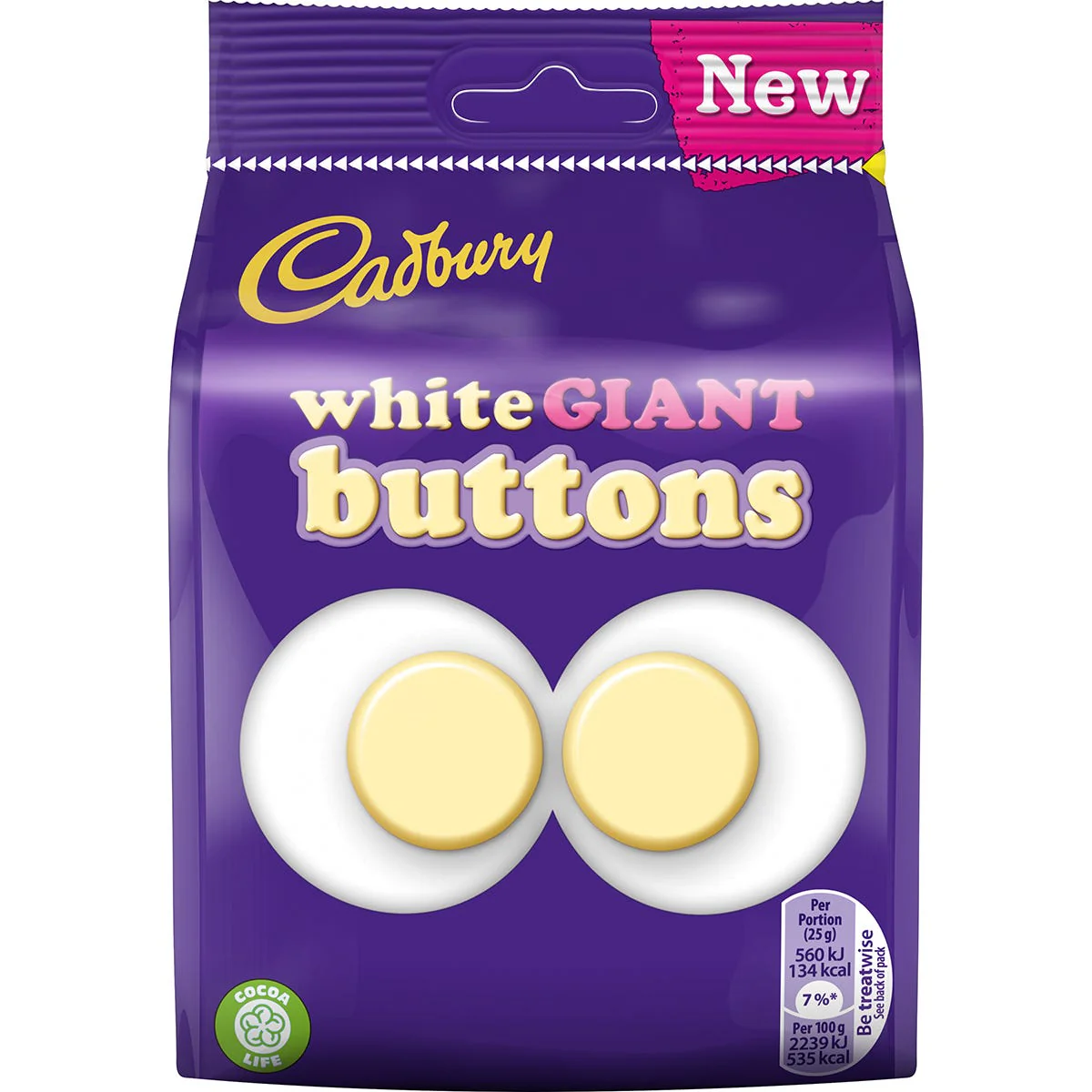 10 x Cadbury White Buttons 110G - Image 3