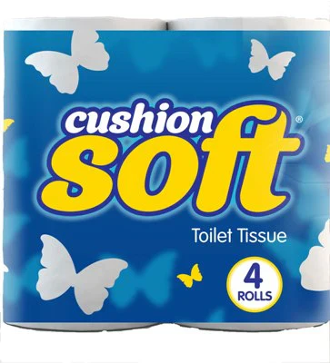 10 x Cushion Soft Toilet Tissue White 4 Rolls - Image 3