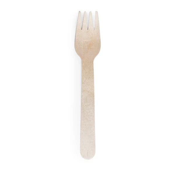 10 x D2E Cutlery Wooden Fork 6In 100Pk X 10 - Image 3