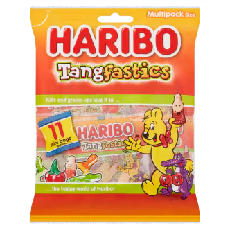10 x Haribo Tangfastics Multipack Sweets Bag - 176GM - Image 2