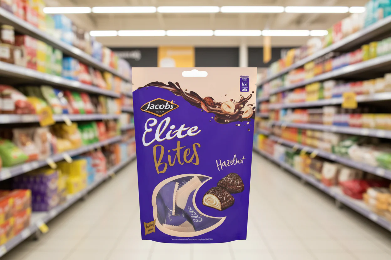 10 x Jacob's Elite Bites Hazelnut 120G - Image 2