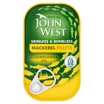 10 x John West Mackerel Fillets Sunflower Oil 125Gm - Image 3