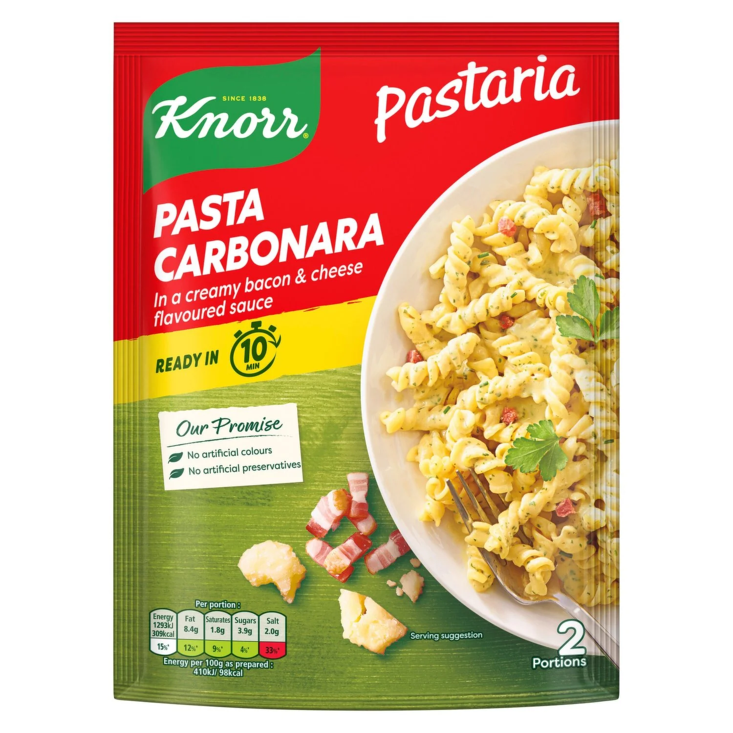 10 x Knorr Pastaria Pasta Carbonara 155 G - Image 3