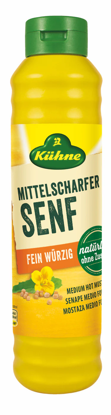 10 x Kühne Medium Hot Mustard 875Ml - Image 2