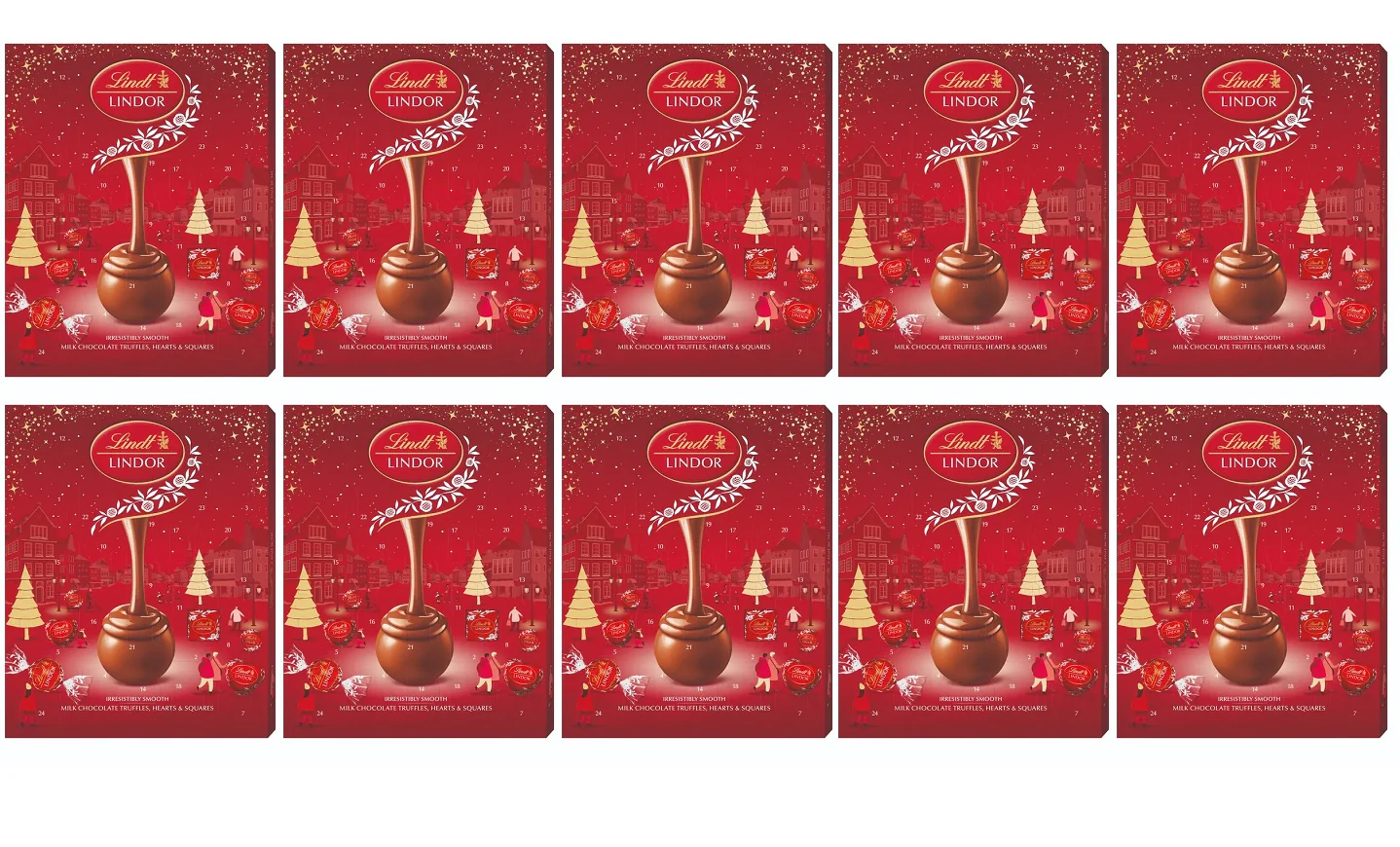 10 x Lindor Milk Advent Calendar - 235GM