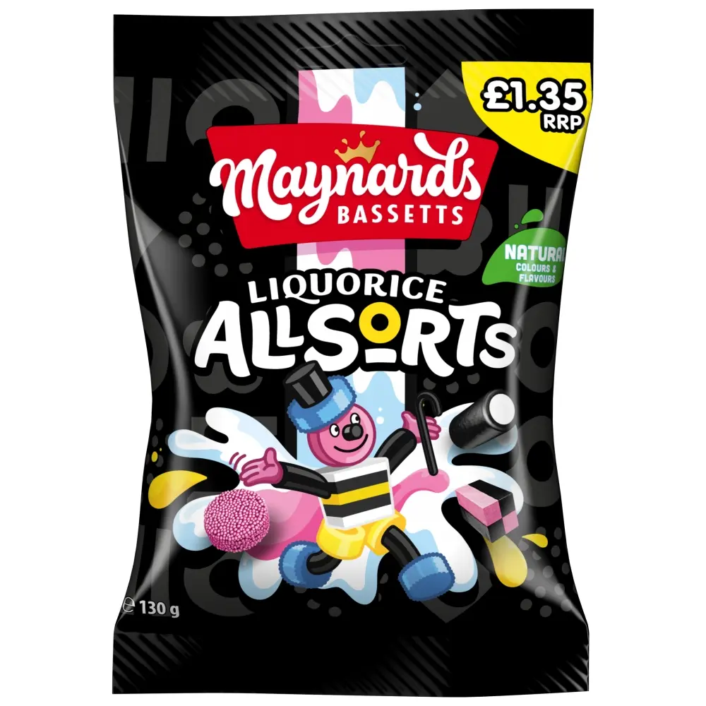 10 x Maynards Bassetts Liquorice Allsorts Sweets Bag 130G - Image 3