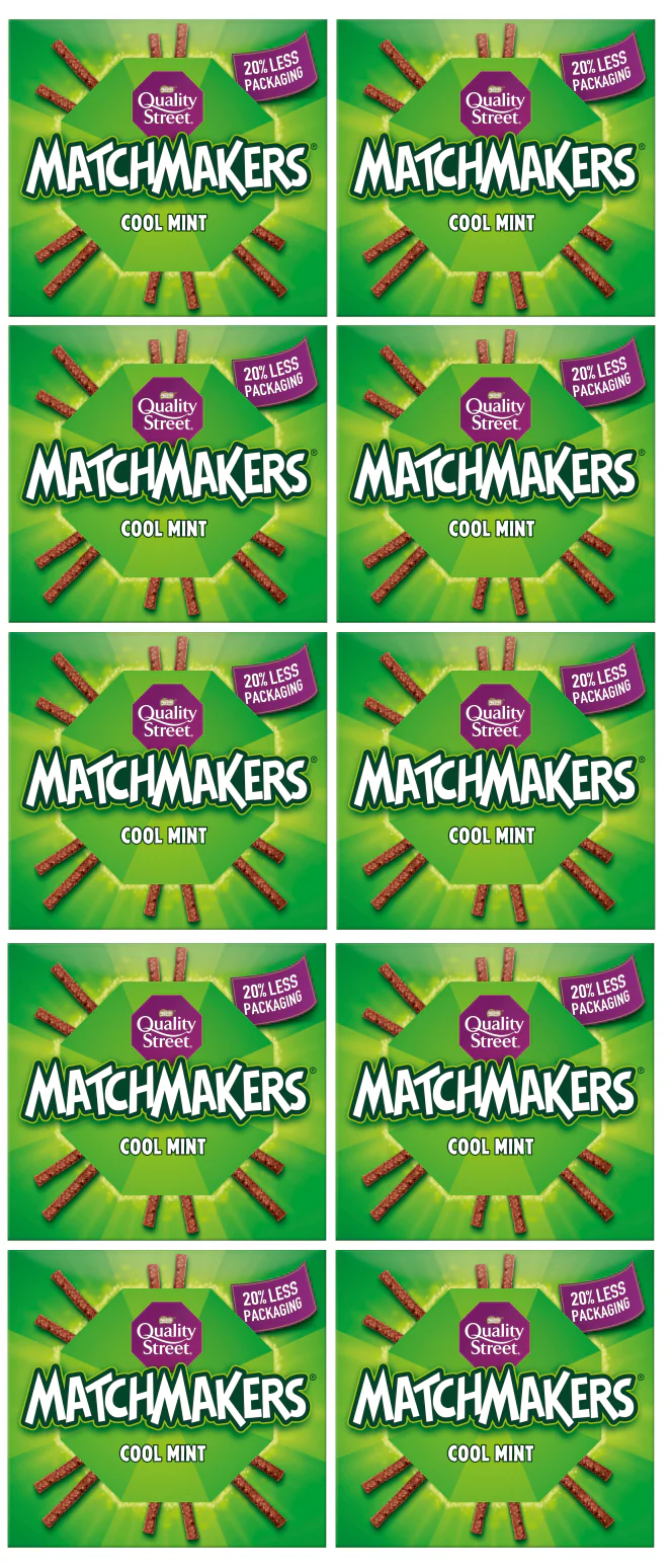 10 x Quality Street Cool Mint Matchmakers Box 120Gm