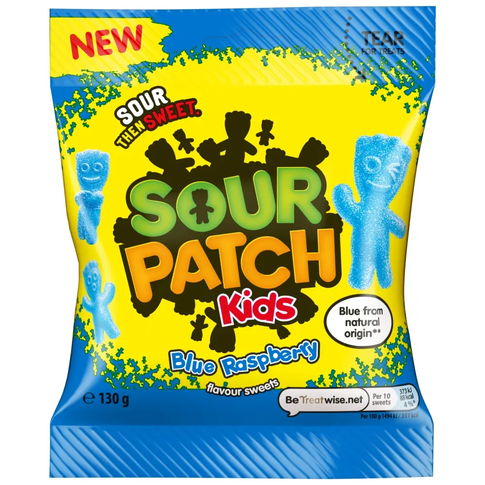 10 x Sour Patch Blue Raspberry Bag - 130GM - Image 3