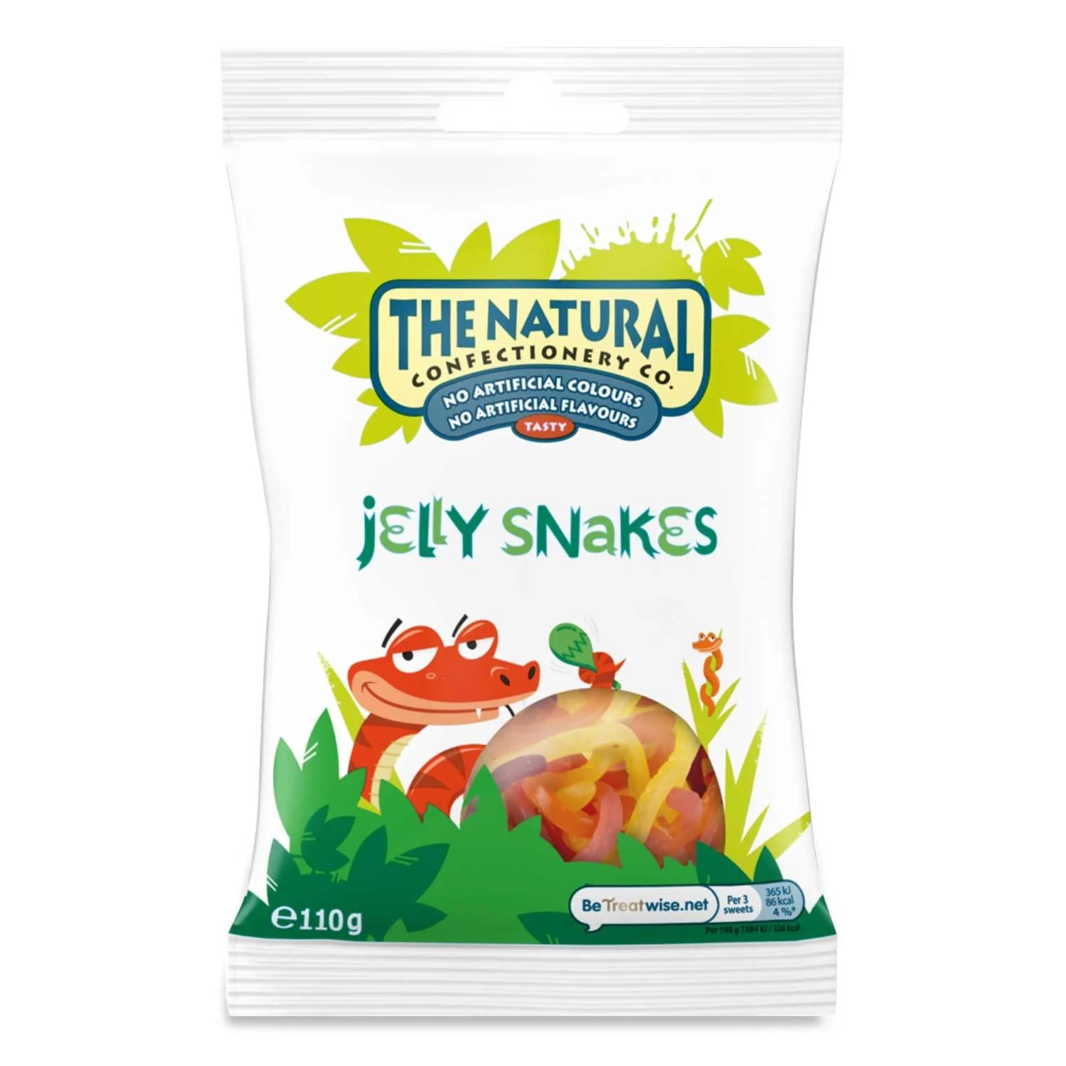 10 x The Natural Confectionery Co. Jelly Snakes 110G - Image 3