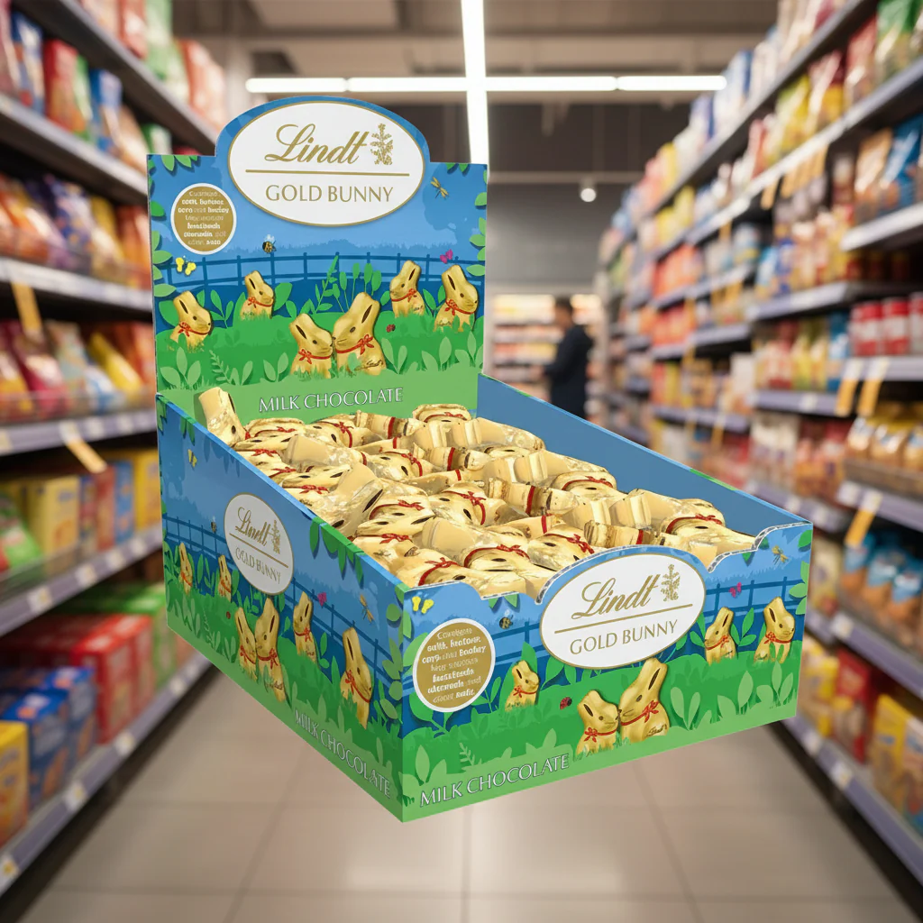 100 x Lindt Gold Bunny Milk Chocolate Counter Display - 10GM - Image 2
