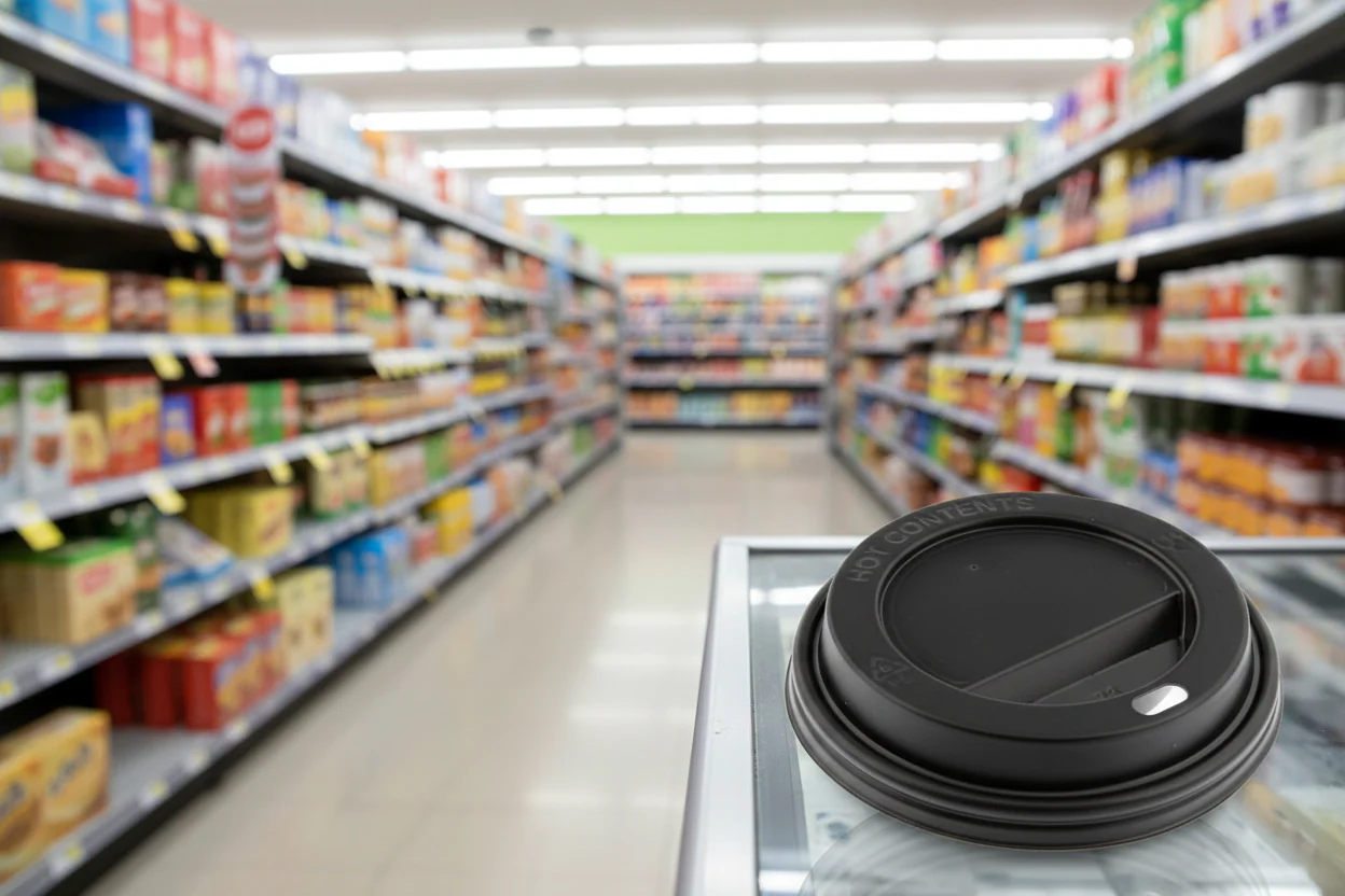 1000 x Cuppa Cup Sip Lid Black 12-16 Oz - Image 2