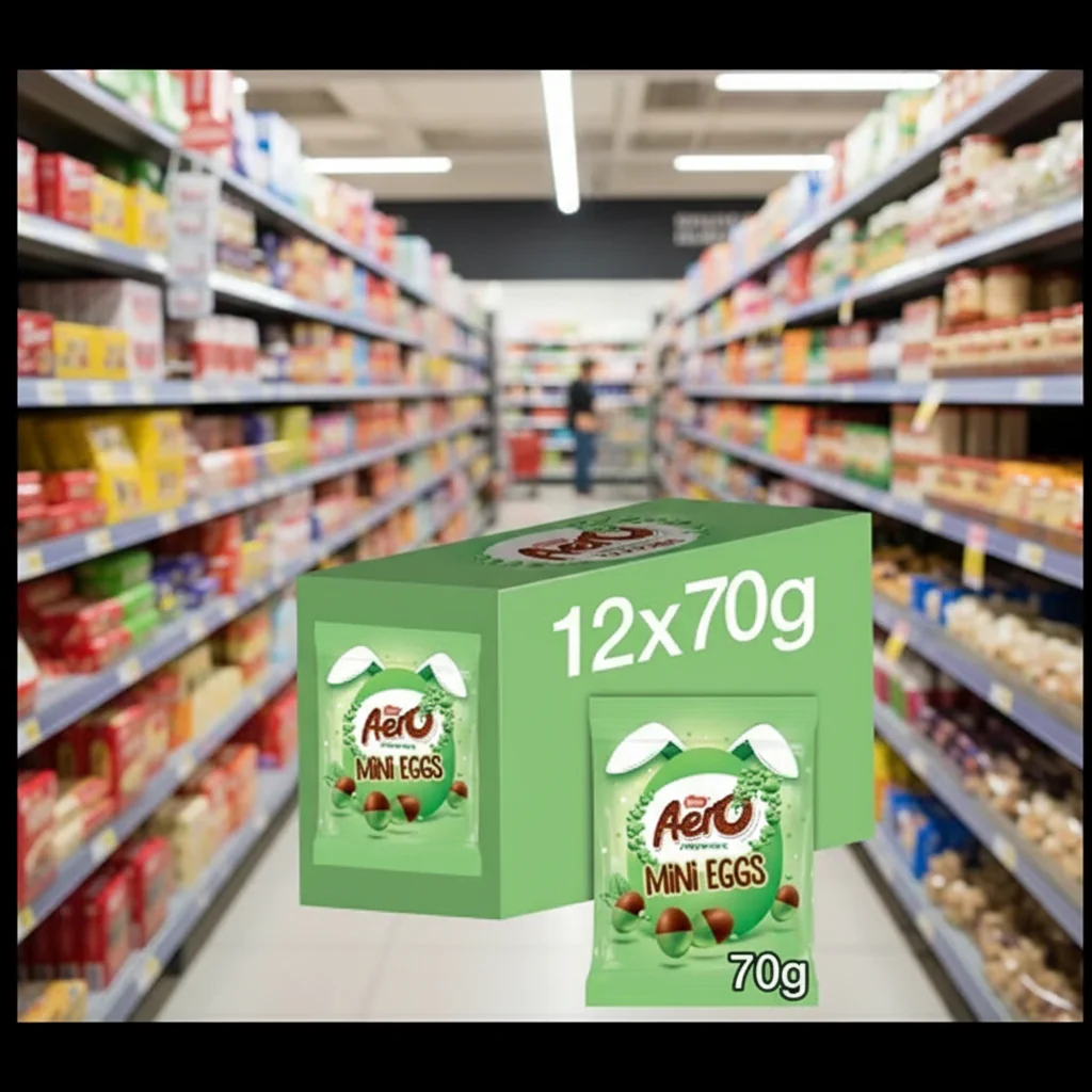 12 x Aero Peppermint Milk Choc Mini Eggs Sharing Bag - 70GM - Image 2