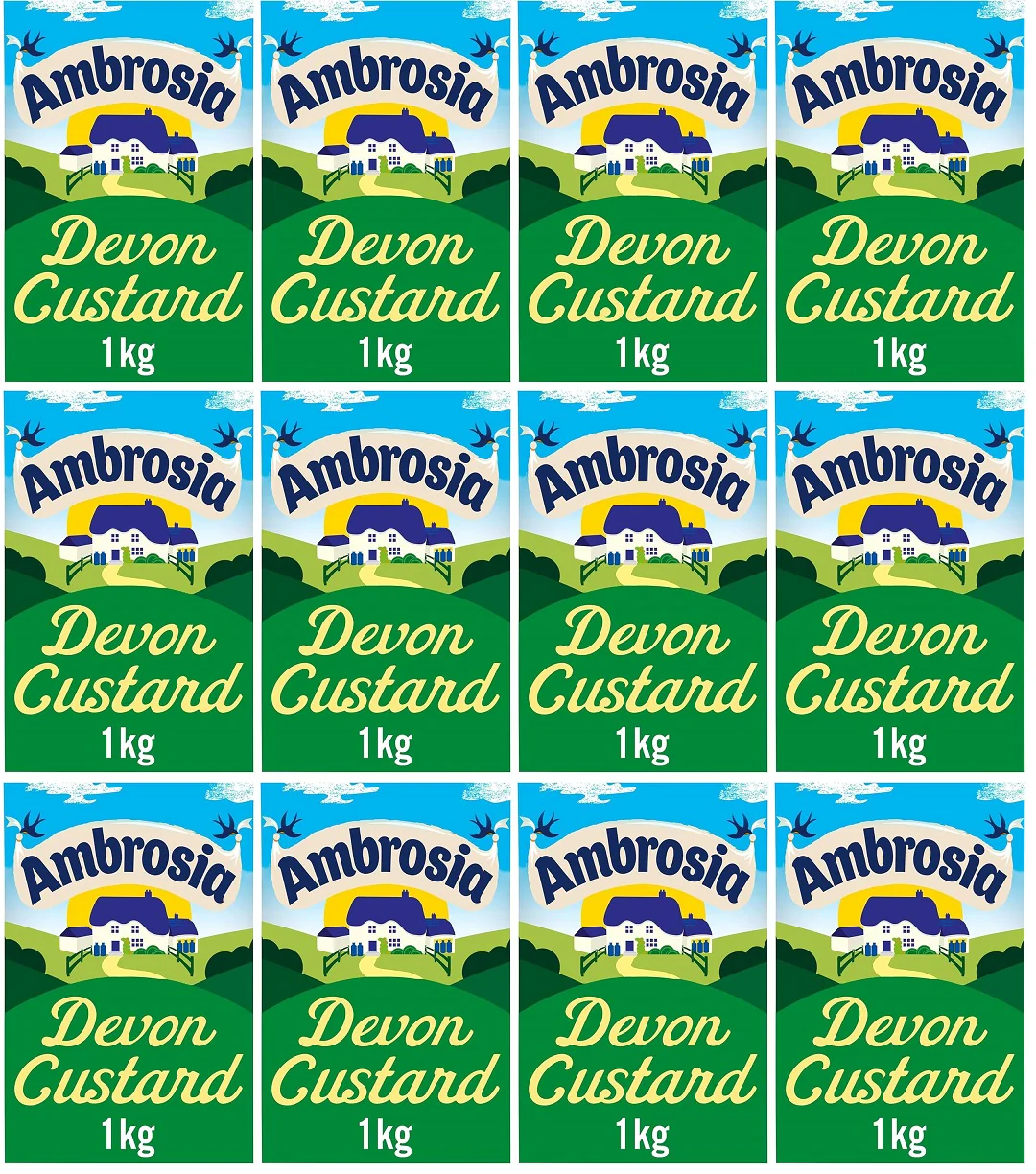 12 x Ambrosia Devon Custard - 1KG