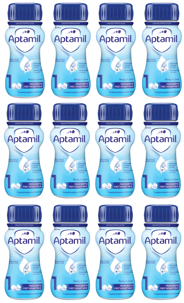 12 x Aptamil First Infant Milk Ready to Drink 200Ml