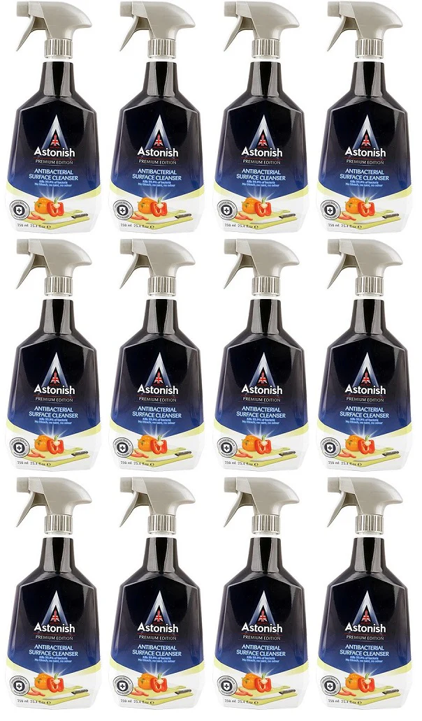 12 x Astonish Premium Antibacterial Cleanser - 750ML