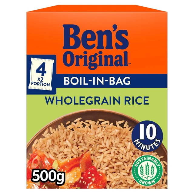 12 x Bens Original Boil In Bag Wholegrain Rice 4 X 125G - Image 2