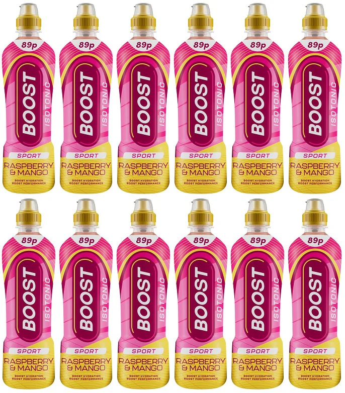 12 x Boost Sport Raspberry & Mango - 500ML