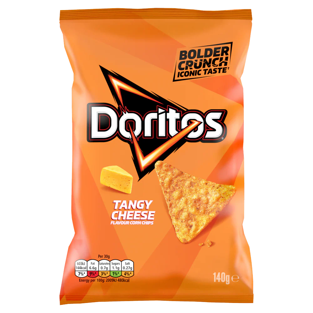 12 x Doritos Tangy Cheese Large Bag 140Gm - Image 3