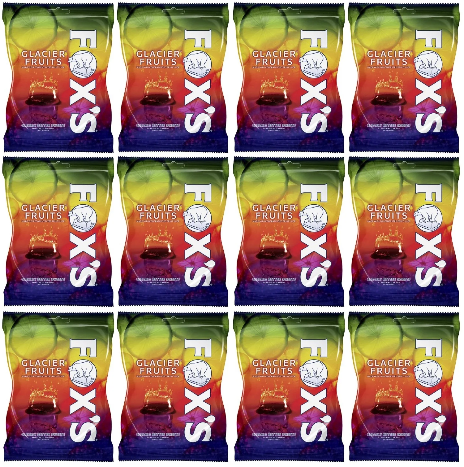 12 x Fox's Glacier Fruits 200G