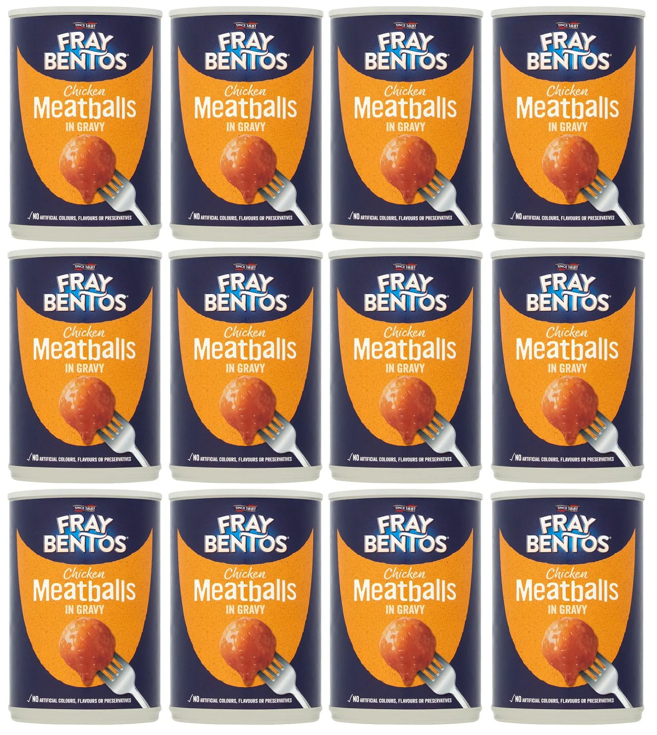 12 x Fray Bentos Chicken Meatballs In Gravy 380G