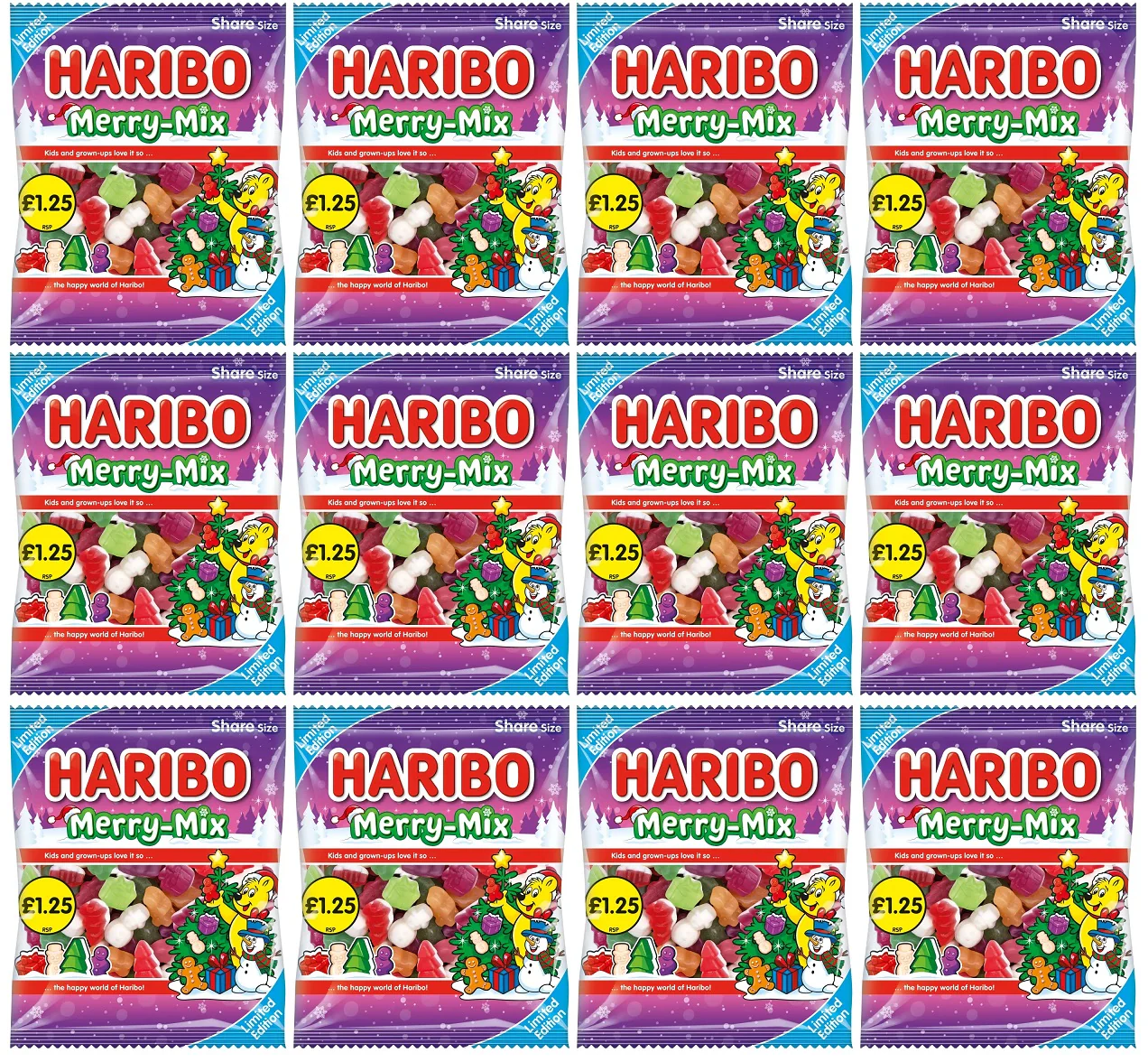 12 x Haribo Merry Mix - 140GM
