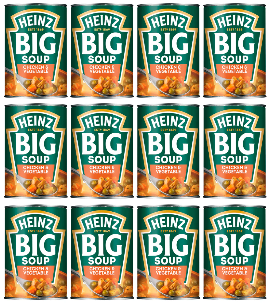 12 x Heinz Big Soup Chick/Veg 400G