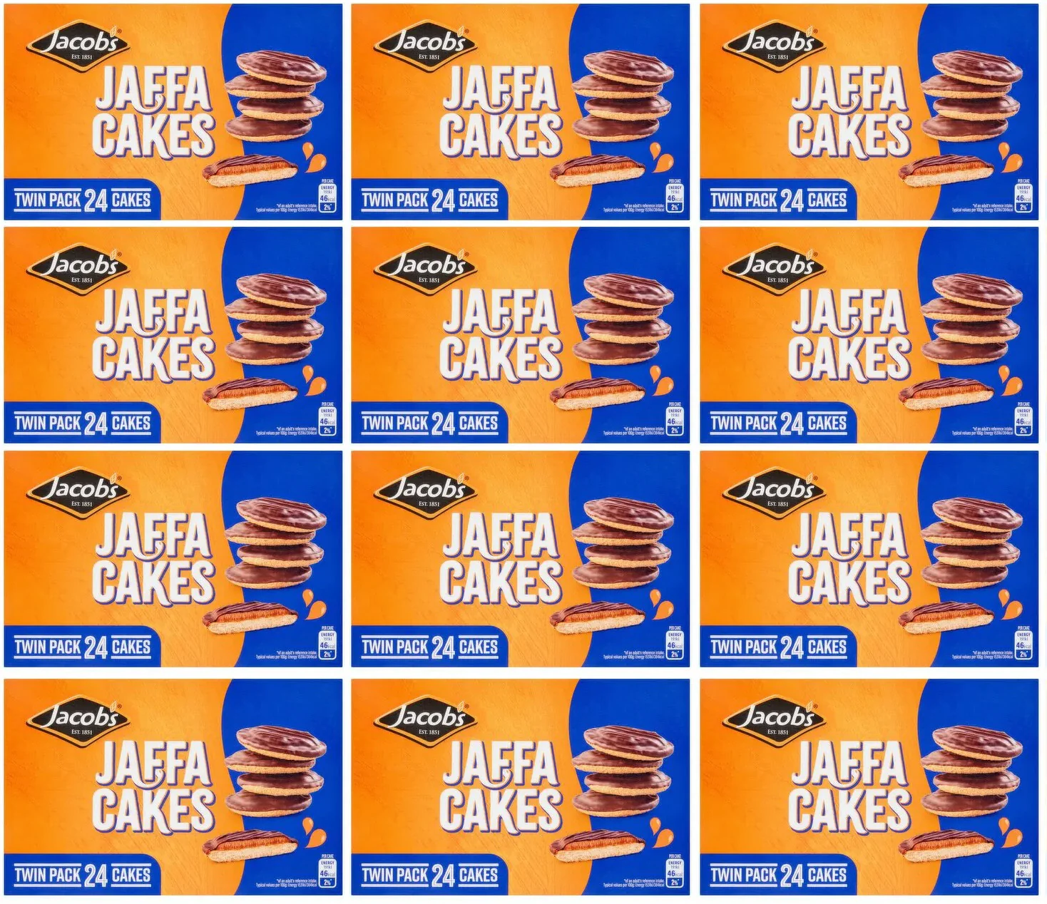 12 x Jacobs 24 Jaffa Cakes 300G