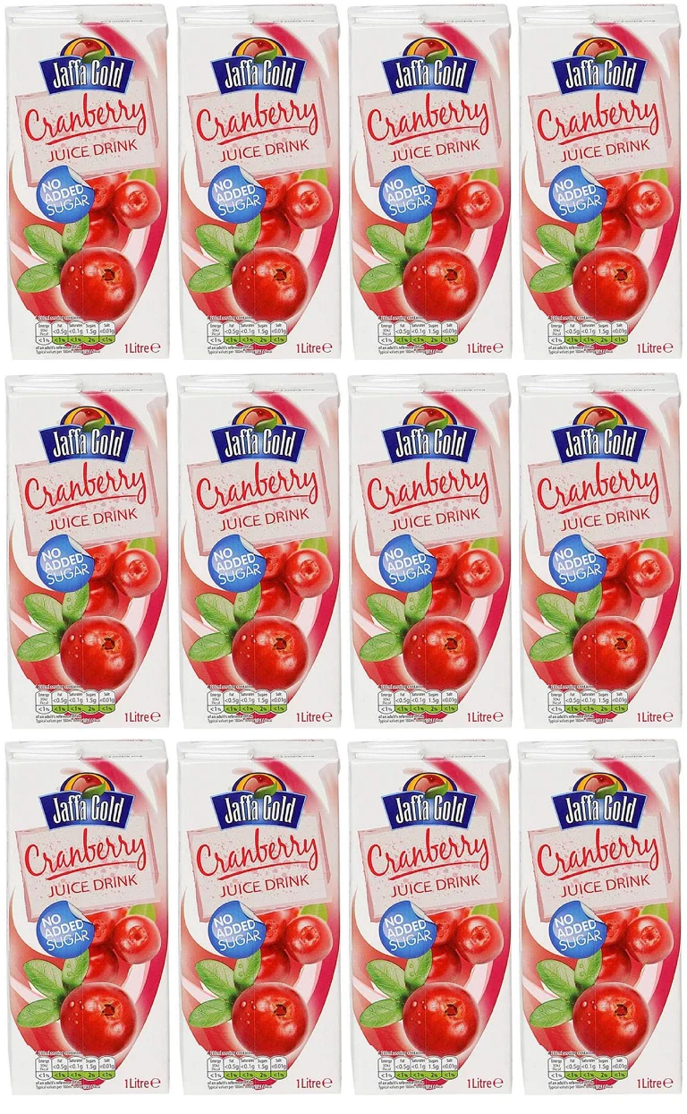 12 x Jaffa Gold Cranberry Juice Drink 1 Litre