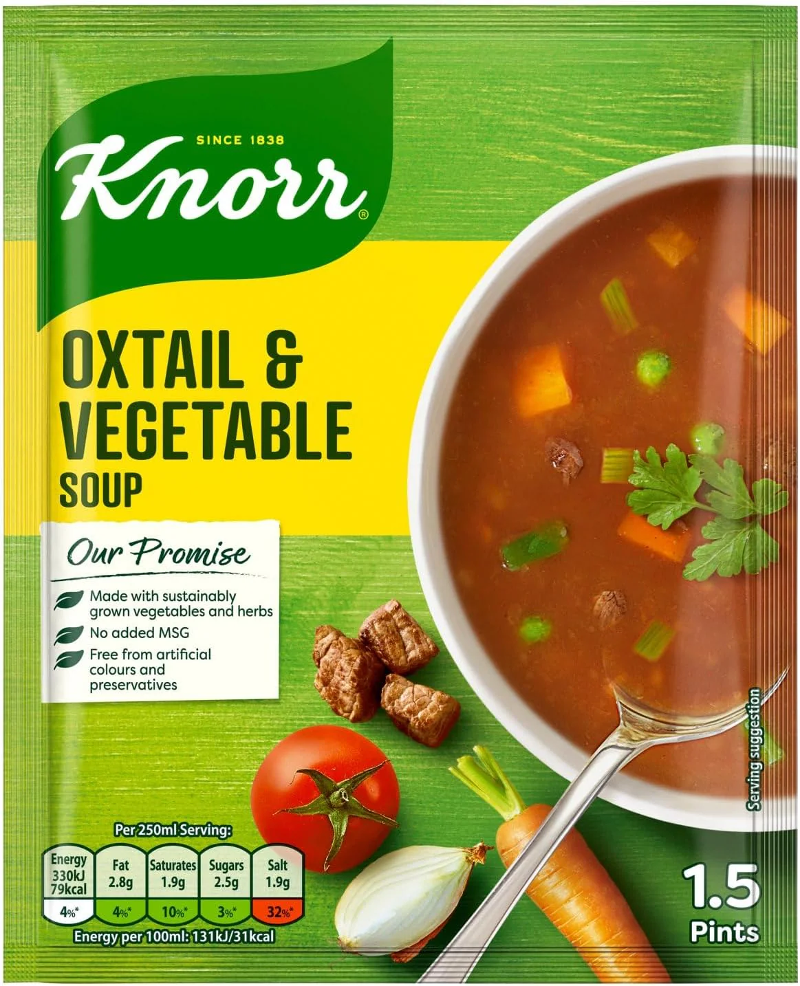 12 x Knorr Oxtail & Vegetable Soup 1.5 Pints/66G - Image 3