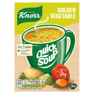 12 x Knorr Quick Soup Gold Vegetable 3 Pk 190Ml - Image 3