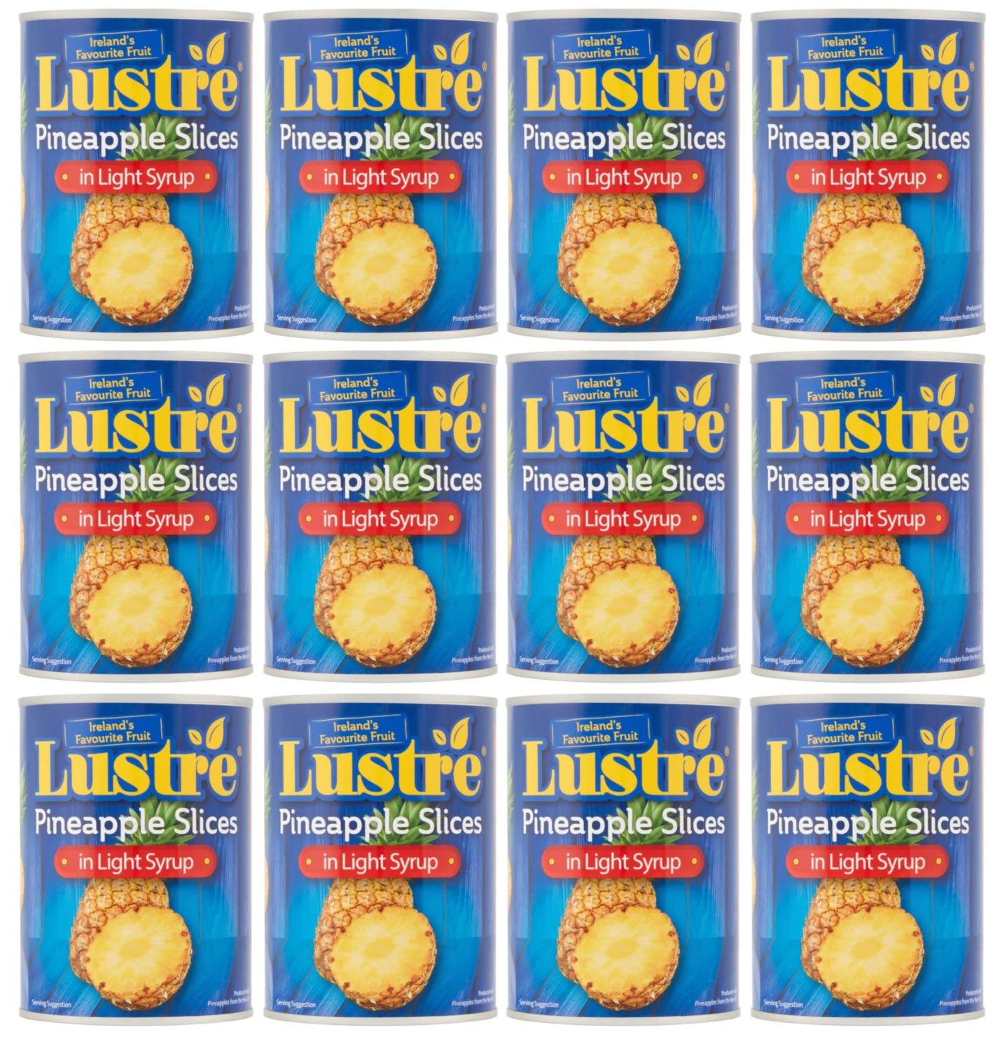 12 x Lustre Pineapple Slices In Natural Juice 565G