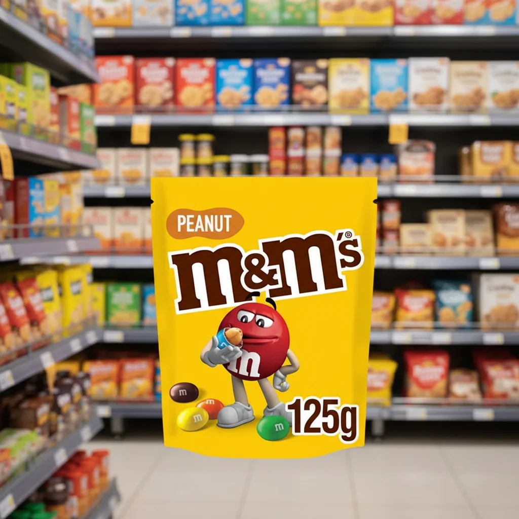 12 x M&M's Peanut Chocolate Pouch Bag 125G - Image 2