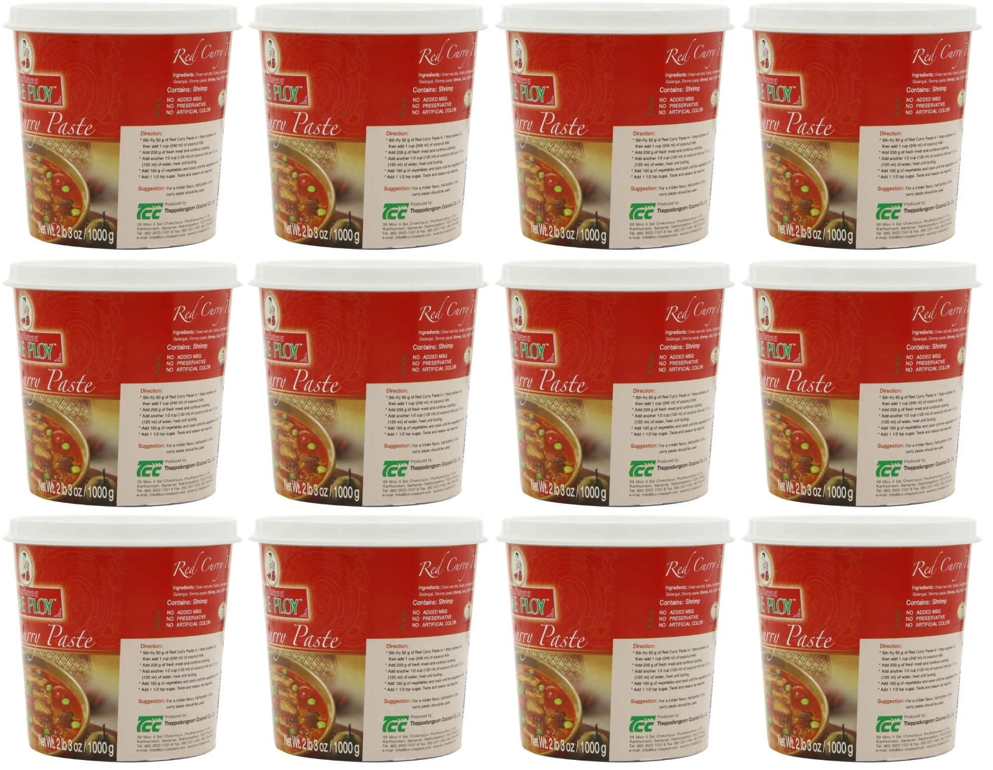 12 x Mae Ploy Curry Paste Red