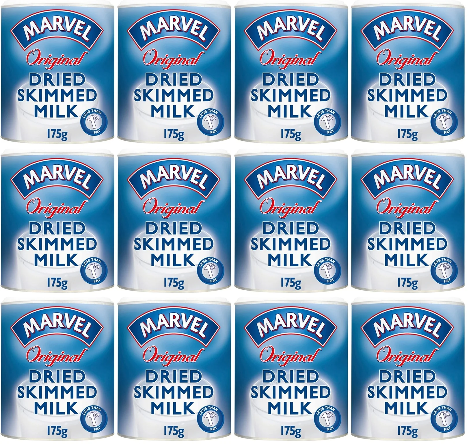 12 x Marvel Original Dried Skimmed Milk 175G