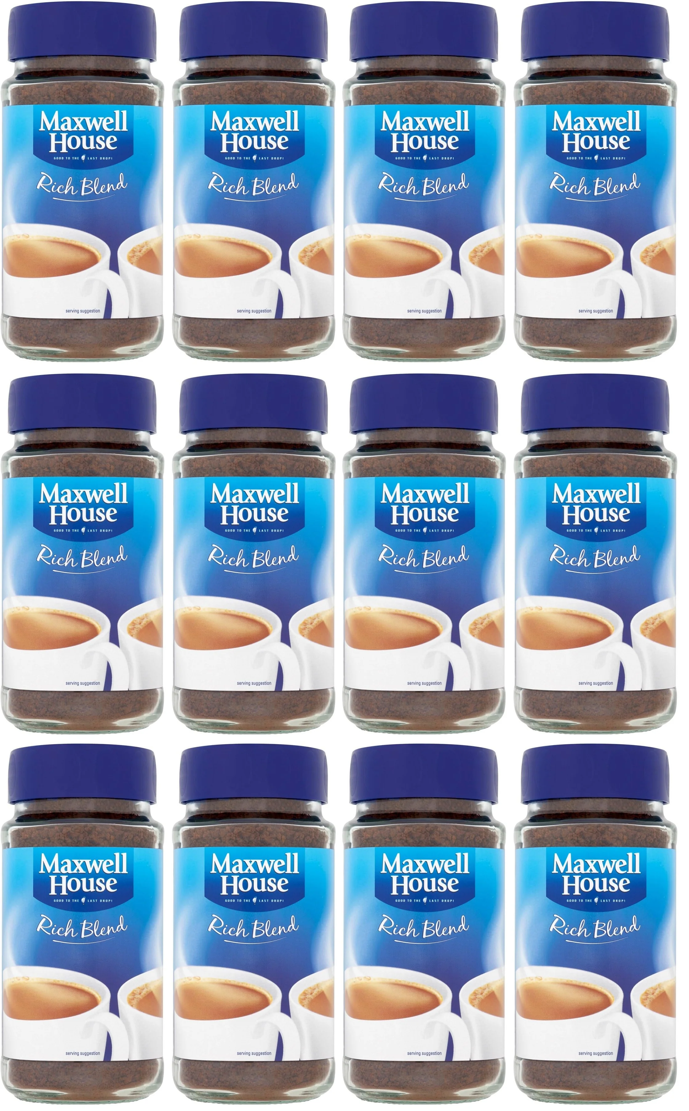 12 x Maxwell House Rich Blend Instant Coffee 100G
