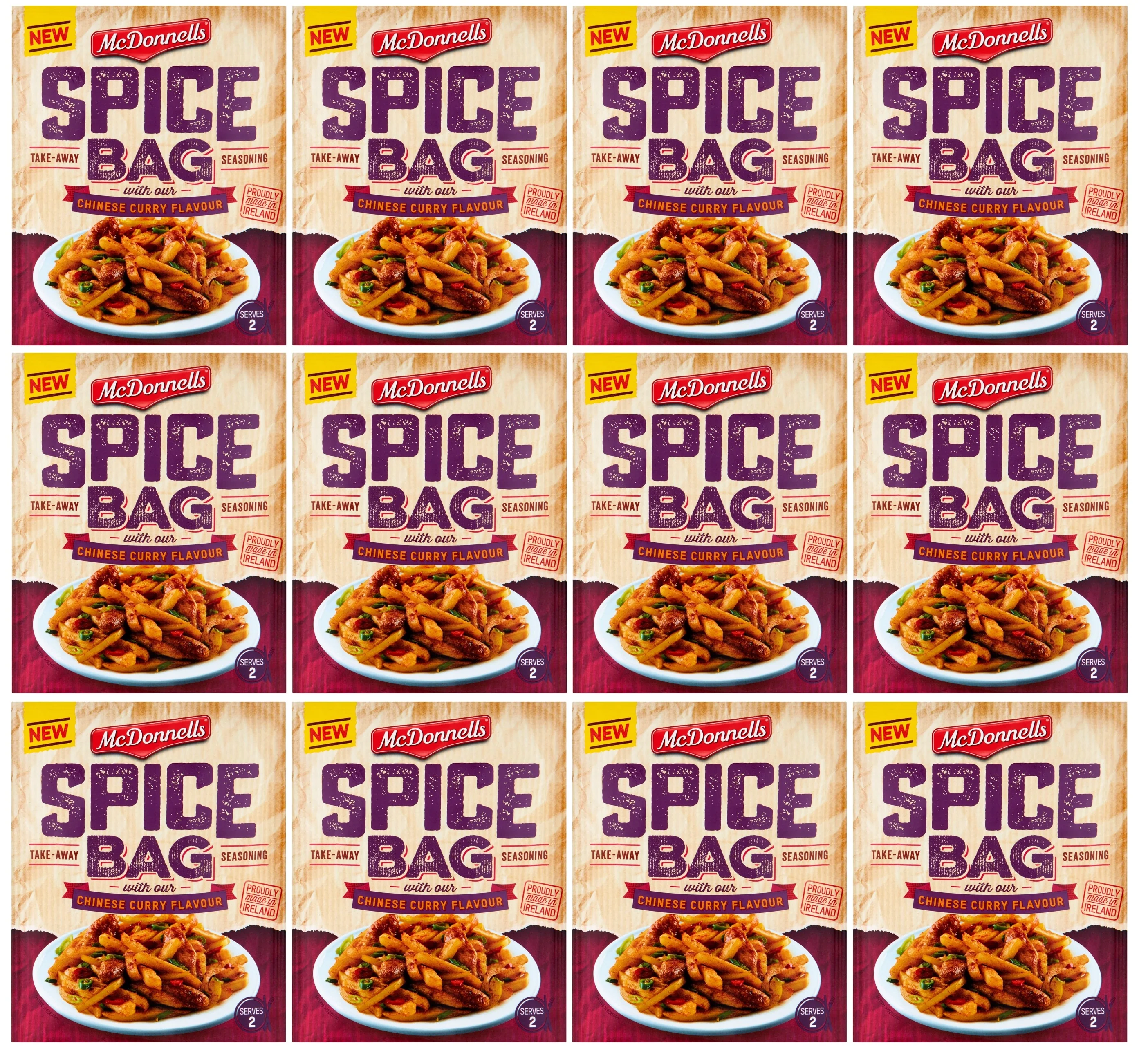 12 x Mcdonnells Spice Bag Chinese Curry Flavour Seasoning Mix 40G