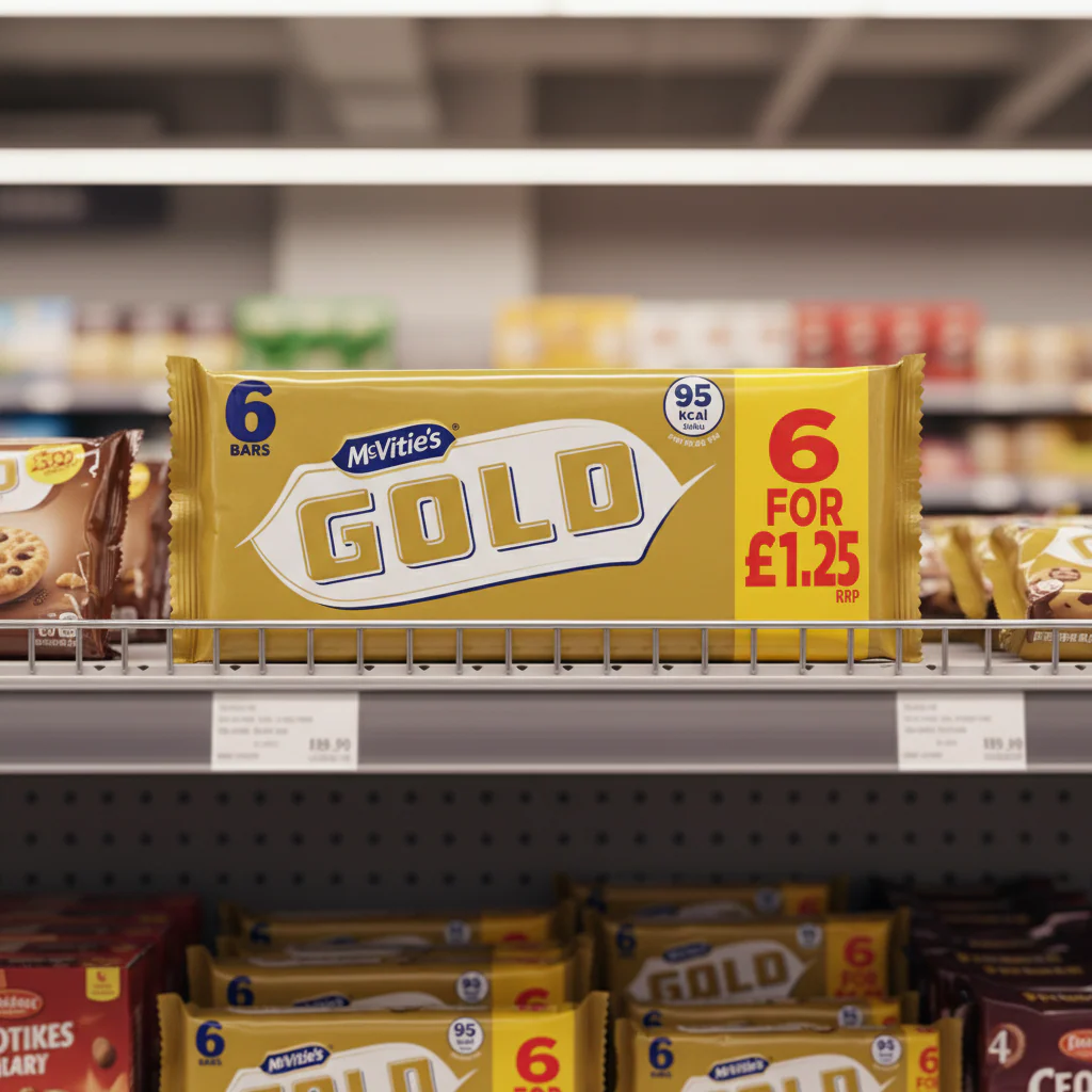12 x Mcvities Gold Bar 6pk - 106GM - Image 2