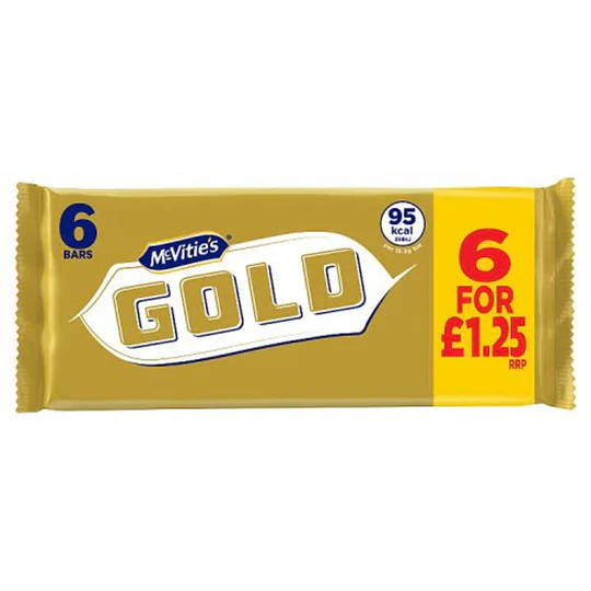 12 x Mcvities Gold Bar 6pk - 106GM - Image 3