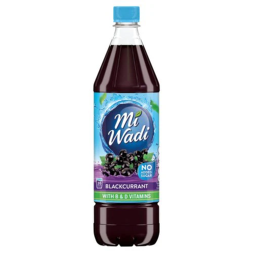 12 x Mi Wadi Blackcurrant NAS With B & D Vitamins 1L - Image 3