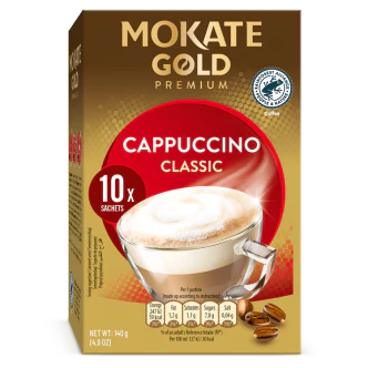 12 x Mokate Gold Premium Cappuccino Classic - 140GM - Image 3
