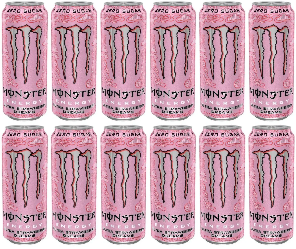 12 x Monster Strawberry Flavour Energy 500Ml