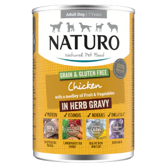12 x Naturo Adult Dog Chicken in Gravy Veg Grain & Gluten Free 390G - Image 3