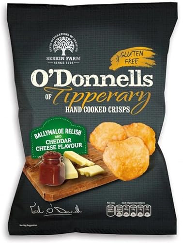 12 x O Donnells Ballymaloe Relish & Cheddar Cheese Crisps 125G - Image 3