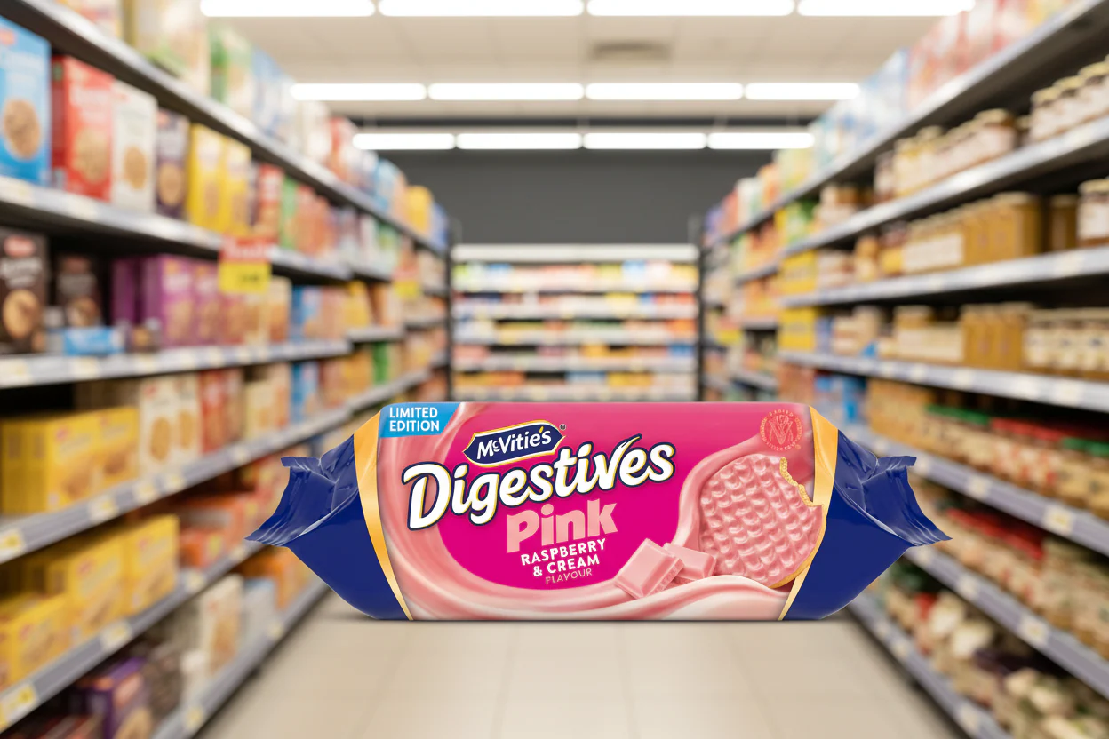12 x Pink Digestives Raspberry & Cream - 232GM - Image 2