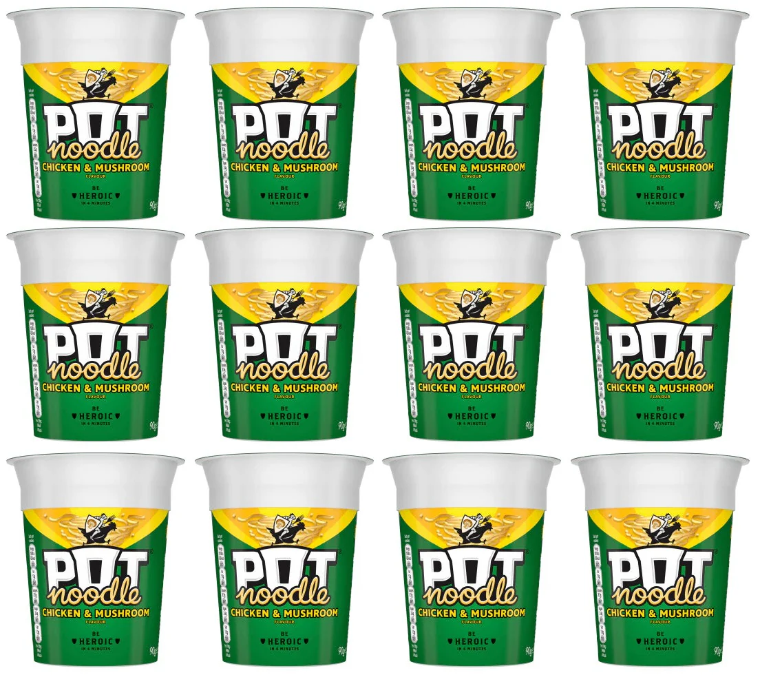 12 x Pot Noodle Chicken & Mushroom 90G