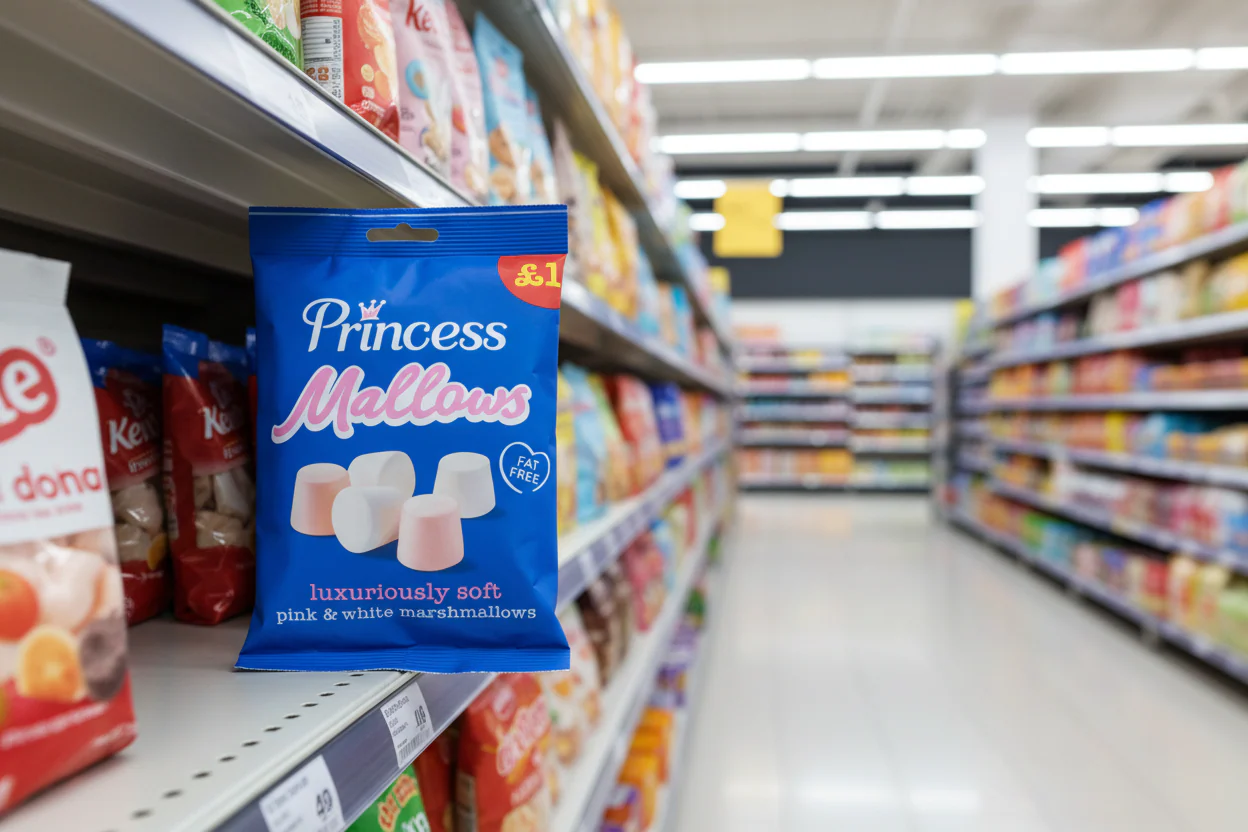 12 x Princess Marshmallows Pink & White 150Gm - Image 2